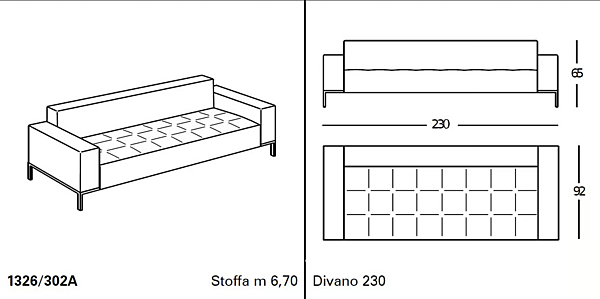 Fabric sofa with soft back ZANOTTA Alfa factory ZANOTTA from Italy. Foto №10