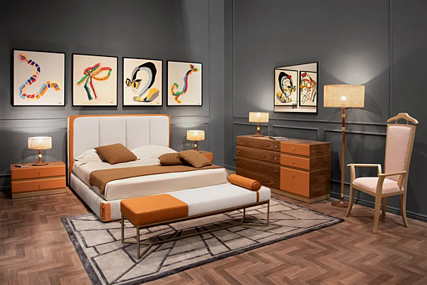 Wooden bedside table Clarissa Formitalia factory FORMITALIA from Italy. Foto №8