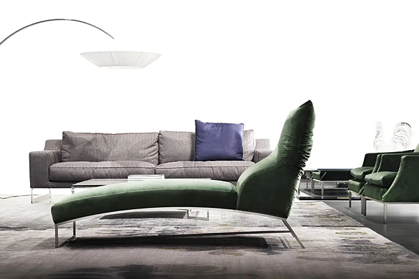 Fabric sofa with upholstered back ERBA ITALIA Indizio factory ERBA ITALIA from Italy. Foto №9