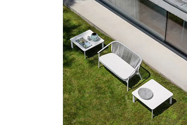 Garden Sofa for Two with Powder Coated Aluminium and Soft Backrest VARASCHIN SMART 247D2, 247D2S, 247D2H factory VARASCHIN from Italy. Foto №7