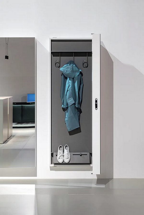 Aluminium wall cabinet with mirrored door Kristalia factory Kristalia from Italy. Foto №6