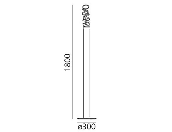 LED Floor Lamp in Anodized Aluminium Decompose Light Artemide factory Artemide from Italy. Foto №2