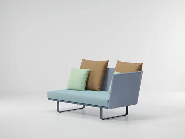 Modular 2-Seater Garden Sofa with Fabric Upholstery KETTAL Bitta factory KETTAL from Italy. Foto №4