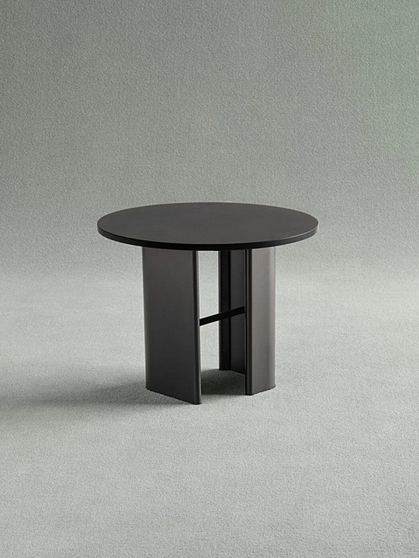 Round steel garden side table with porcelain stoneware top Potocco Double L 952 TC Out 952/TC-OUT factory POTOCCO from Italy. Foto №2