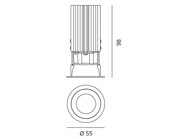 LED Round Aluminium Spotlight Everything Artemide factory Artemide from Italy. Foto №17