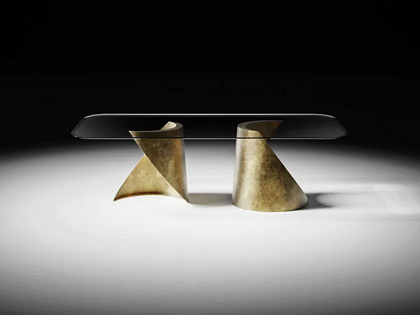 Rectangular glass table CASA +39 THOLOS ETH001, ETH002 factory ENCORE (by CASA +39) from Italy. Foto №1