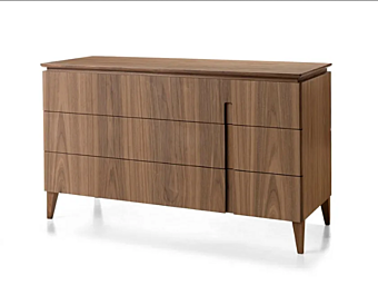 Walnut chest of drawers with integrated handles ARTE BROTTO Leonardo L313N L313N Walnut chest of drawers with integrated handles ARTE BROTTO Leonardo L313N L313N factory Arte Brotto from Italy