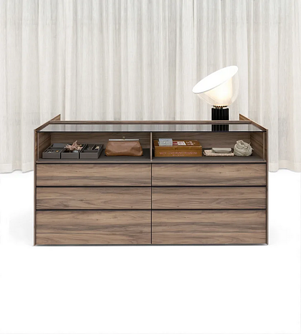 Wooden chest of drawers with integrated handles Kristalia Novel Island factory Kristalia from Italy. Foto №2