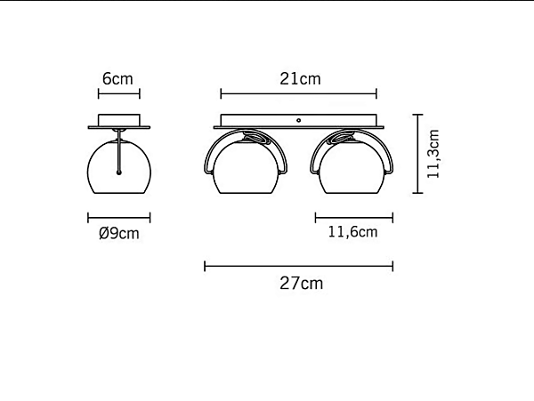 Adjustable Steel Ceiling Lamp Beluga Fabbian factory Fabbian from Italy. Foto №4