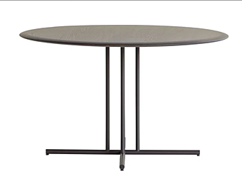 Round ash and metal table Potocco Graphic 955 TGC 955/TGC