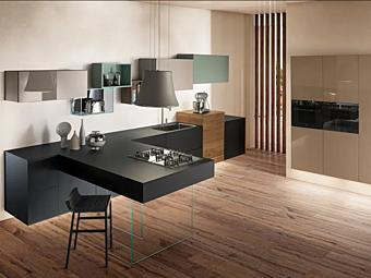 Fenix NTM kitchen with peninsula LAGO 36E8 Fenix NTM kitchen with peninsula LAGO 36E8 factory LAGO from Italy