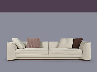 Sectional fabric sofa with soft back Borzalino Franklin factory Borzalino from Italy