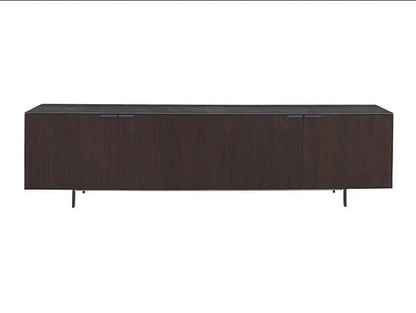 Walnut sideboard with doors LIGNE ROSET Selvan factory LIGNE ROSET from Italy. Foto №1