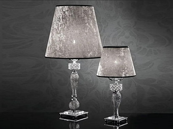 Bedside lamp with Swarovski crystals Euroluce Lampadari TooChic LP1 LG1 factory EUROLUCE LAMPADARi from Italy