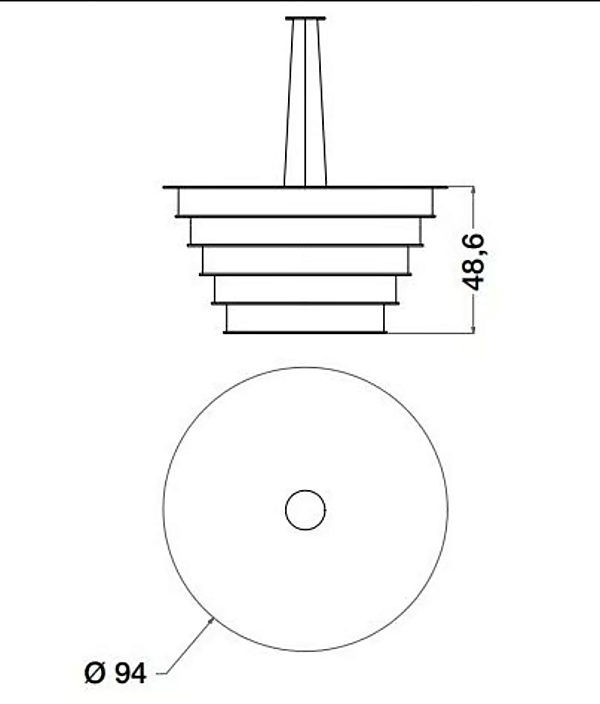 Cocoon Pendant Lamp Metal and Fabric CPRN HOMOOD C353, C354, C355 factory CPRN HOMOOD from Italy. Foto №5