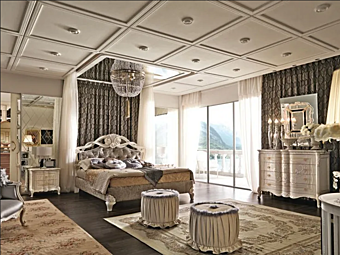 Wooden bedroom set with upholstered headboard Martini Interiors La Vita e in Scena Wooden bedroom set with upholstered headboard Martini Interiors La Vita e in Scena factory MARTINI INTERIORS from Italy