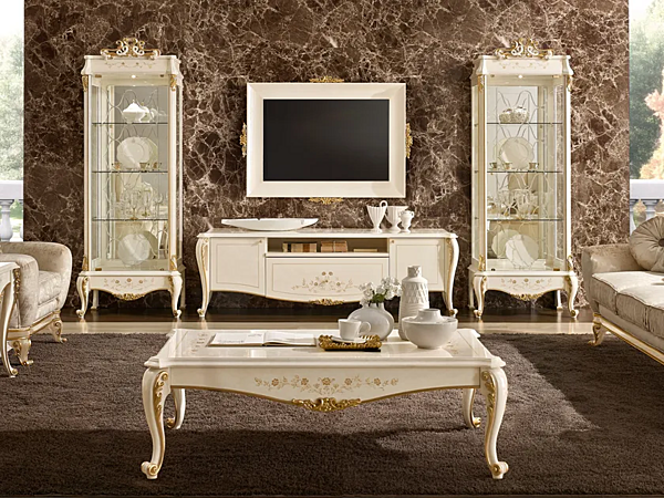 Display cabinet Ricasoli A.R. Arredamenti wood glass factory A.R.ARREDAMENTI SRL from Italy. Foto №3