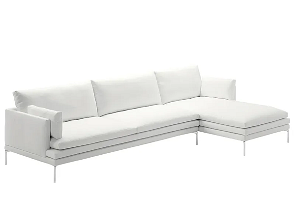 Leather sofa with upholstered back ZANOTTA William 1330 factory ZANOTTA from Italy. Foto №14