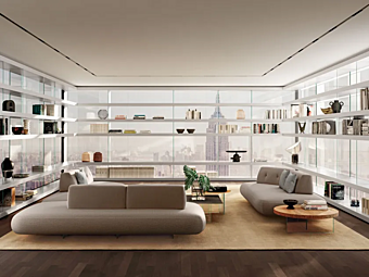 Sectional bookcase AIR 1243 LAGO Sectional bookcase AIR 1243 LAGO factory LAGO from Italy