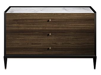 Wooden and marble chest of drawers Eclipse CPRN HOMOOD E208, E209