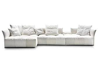 Sectional fabric sofa with removable cover Saba Pixel factory SABA from Italy