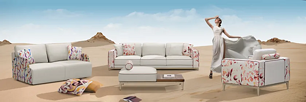Three-seater fabric sofa with soft back FORMITALIA Moon H -Sofa-B factory FORMITALIA from Italy. Foto №2