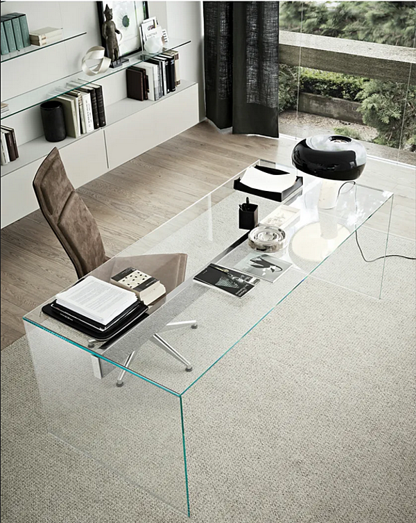 Rectangular Crystal Writing Desk Air Desk Gallotti&Radice factory Gallotti & Radice from Italy. Foto №5