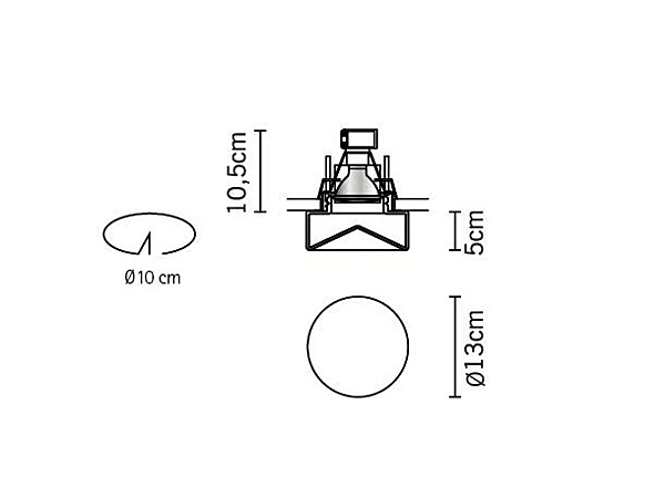 LED Round Glass Spotlight Fabbian Blow factory Fabbian from Italy. Foto №3