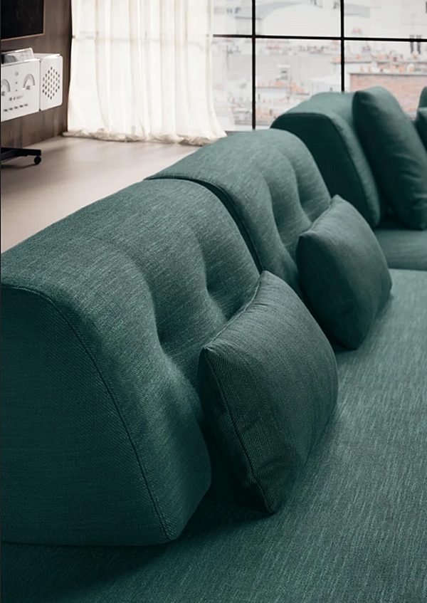 Corner fabric sofa sand LAGO 1153 factory LAGO from Italy. Foto №4