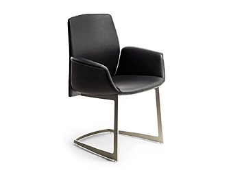 Cantilever leather reception chair POLTRONA FRAU Downtown Conference factory POLTRONA FRAU from Italy