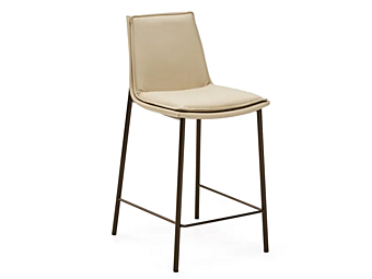 High leather stool with back Eforma Lara High leather stool with back Eforma Lara factory Eforma from Italy