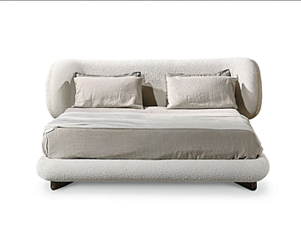 Upholstered wooden double bed Lily Nature Design FRANCO MARIO factory NATURE DESIGN  (FRANCO MARIO) from Italy