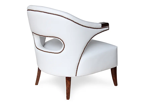 Upholstered Leather Easy Chair with Armrests BRABBU Nanook factory BRABBU from Italy. Foto №4