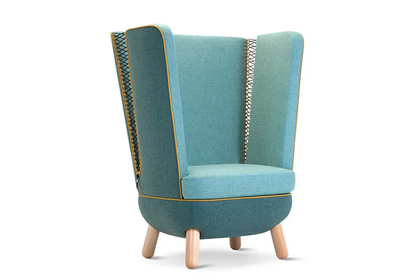 High Back Armchair Sly High Adrenalina Velvet IMB1050097 factory ADRENALINA from Italy. Foto №2