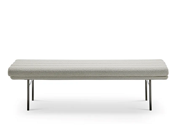 Fabric bench seating with upholstered back Pan Flute Saba factory SABA from Italy. Foto №1