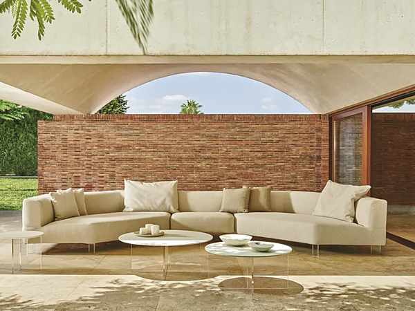 Sectional garden sofa with fabric upholstery VARASCHIN Belt Air factory VARASCHIN from Italy. Foto №1