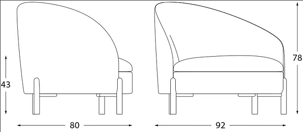 Fabric easy chair with armrests MONTBEL Euforia 5364 5364 factory MONTBEL from Italy. Foto №2