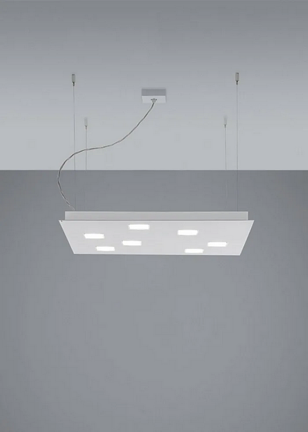 LED pendant lamp made of aluminum Fabbian Quarter factory Fabbian from Italy. Foto №2
