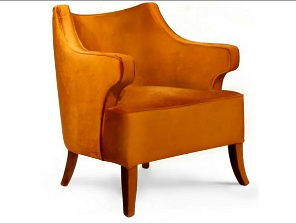 Velvet armchair with armrests BRABBU Java factory BRABBU from Italy. Foto №1