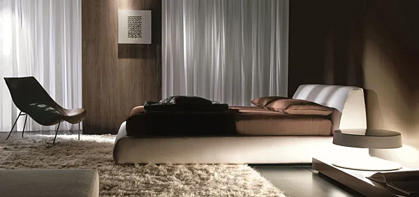 Double bed with upholstered headboard fabric i 4 Mariani Be Look factory i 4 Mariani from Italy. Foto №3