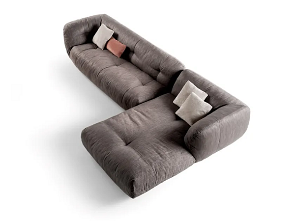 Fabric sofa with chaise longue LAGO Happening 1485 factory LAGO from Italy. Foto №2