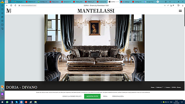 Couch MANTELLASSI Doria factory MANTELLASSI from Italy. Foto №6
