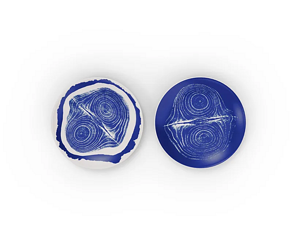 Set of 2 Porcelain Placeholder Plates CASSINA Tronc GNR CP 02 factory CASSINA from Italy. Foto №1