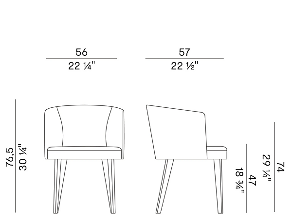 Fabric easy chair with armrests Potocco Lena 903 P 903/P factory POTOCCO from Italy. Foto №4