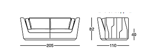 Couch LONGHI (F.LLI LONGHI) W 545