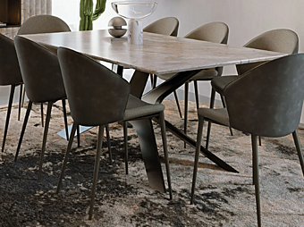 Rectangular wooden table Morgan Martini Interiors