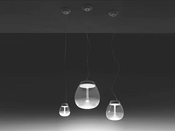 LED pendant lamp made of blown glass Empatia Artemide factory Artemide from Italy. Foto №4