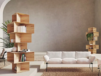 Freestanding swivel bookcase Driade Totem Freestanding swivel bookcase Driade Totem factory Driade from Italy