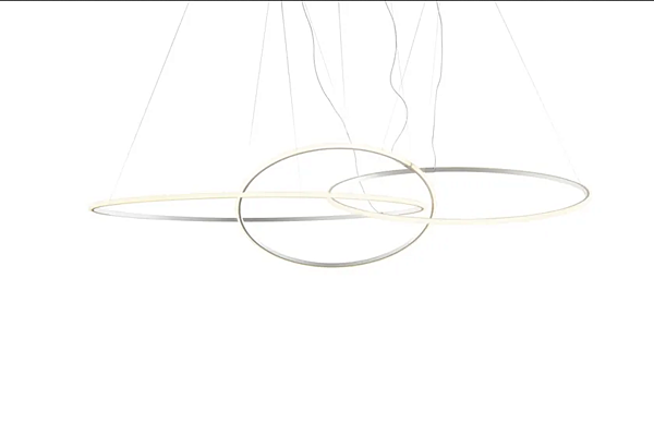 LED pendant lamp Fabbian Olympic F45 3x glass factory Fabbian from Italy. Foto №6