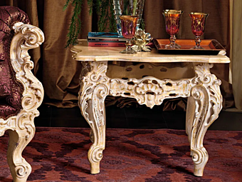 Low Square Solid Wood Coffee Table Modenese Luxury Interiors 11620 factory MODENESE GASTONE from Italy